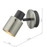 Dar Lighting Dar - Ryan Single Wall Spotlight Brushed Nickel Matt Black