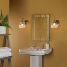 Dar Lighting Dar - Tamara Bathroom Wall Light Polished Chrome Ribbed Glass IP44
