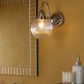 Dar Lighting Dar - Tamara Bathroom Wall Light Polished Chrome Ribbed Glass IP44