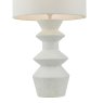 Dar Lighting Dar - Bidelia Table Lamp Matt White with Linen Shade