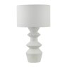 Dar Lighting Dar - Bidelia Table Lamp Matt White with Linen Shade