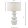 Dar Lighting Dar - Bidelia Table Lamp Matt White with Linen Shade