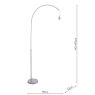 Dar Lighting Dar - Bow Floor Lamp Satin Nickel Base Only