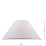 Dar Lighting Dar - Cleo Coolie Shade 17 Inch Natural