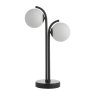 Dar Lighting Dar - Orlena 2 Light Table Lamp Matt Black and Opal Glass