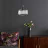 Dar Lighting Dar - Demarius Pendant Polished Chrome and Clear Glass