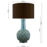 Dar Lighting Dar - Edlyn Table Lamp Blue Green Ceramic with Shade