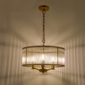 Dar Lighting Dar - Evelyn 3 Light Pendant Antique Bronze and Glass