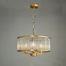 Dar Lighting Dar - Evelyn 3 Light Pendant Antique Bronze and Glass