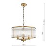 Dar Lighting Dar - Evelyn 3 Light Pendant Antique Bronze and Glass