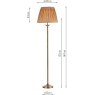 Dar Lighting Dar - Hatton Floor Lamp Antique Brass With Shade