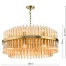 Dar Lighting Dar Imani - 16 Light Pendant Natural Brass And Champagne