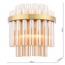 Dar Lighting Dar - Imani 2 Light Wall Light Natural Brass And Champagne