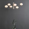 Dar Lighting Dar - Jasper 6 Light Pendant Satin and Nickel