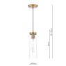 Dar Lighting Dar - Jodelle Pendant Bronze Clear