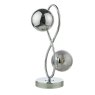 Dar Lighting Dar - Lysandra 2 Light Table Lamp Polished Chrome and Smoked Glass
