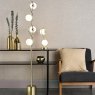 Dar Lighting Dar - Lysandra 2 Light Table Lamp Polished Gold and Opal Glass