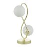 Dar Lighting Dar - Lysandra 2 Light Table Lamp Polished Gold and Opal Glass
