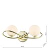 Dar Lighting Dar - Lysandra 2 Light Wall Light Polished Gold and Opal Glass