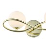 Dar Lighting Dar - Lysandra 2 Light Wall Light Polished Gold and Opal Glass