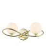 Dar Lighting Dar - Lysandra 2 Light Wall Light Polished Gold and Opal Glass
