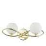 Dar Lighting Dar - Lysandra 2 Light Wall Light Polished Gold and Opal Glass
