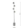 Dar Lighting Dar - Lysandra 4 Light Floor Lamp Polished Chrome and Smoked Glass
