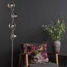 Dar Lighting Dar - Lysandra 4 Light Floor Lamp Polished Chrome and Smoked Glass
