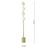 Dar Lighting Dar - Lysandra 4 Light Floor Lamp Polished Gold and Opal Glass