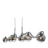 Dar Lighting Dar - Lysandra 6 Light Bar Pendant Polished Chrome and Smoked Glass