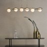 Dar Lighting Dar - Lysandra 6 Light Bar Pendant Polished Gold and Opal Glass