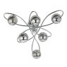 Dar Lighting Dar - Lysandra 6 Light Semi-Flush Polished Chrome and Smoked Glass