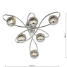 Dar Lighting Dar - Lysandra 6 Light Semi-Flush Polished Chrome and Smoked Glass