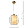 Dar Lighting Dar - Majella Pendant Aged Brass and Champagne Glass