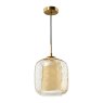 Dar Lighting Dar - Majella Pendant Aged Brass and Champagne Glass
