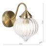 Dar Lighting Dar - Mya Wall Light Antique Brass and Clear Glass