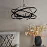 Dar Lighting Dar - Nitya 8 Light Pendant Matt Black