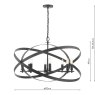 Dar Lighting Dar - Nitya 8 Light Pendant Matt Black