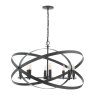Dar Lighting Dar - Nitya 8 Light Pendant Matt Black