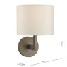 Dar Lighting Dar - Ferrara Wall Light Brushed Bronze With Shade