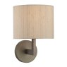 Dar Lighting Dar - Ferrara Wall Light Brushed Bronze With Shade