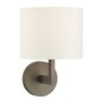 Dar Lighting Dar - Ferrara Wall Light Brushed Bronze With Shade