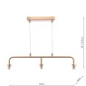 Dar Lighting Dar - Feya 3 Light Bar Pendant Bronze Frame Only