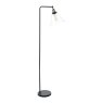 Dar Lighting Dar - Ray Floor Lamp Antique Brass and Clear Glass