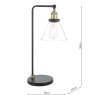 Dar Lighting Dar - Ray Table Lamp Antique Brass and Glass