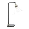 Dar Lighting Dar - Ray Table Lamp Antique Brass and Glass