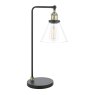 Dar Lighting Dar - Ray Table Lamp Antique Brass and Glass