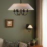 Dar Lighting Dar - Sivan 6 Light Pendant Matt Black With Shade