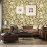 Esselle Esselle - Bird of Paradise Green, Orange and Gold Wallpaper