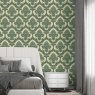 Esselle Esselle - Damask Green Wallpaper